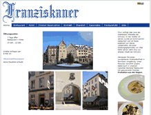 Tablet Screenshot of hotelfranziskaner.ch